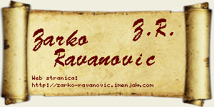 Žarko Ravanović vizit kartica